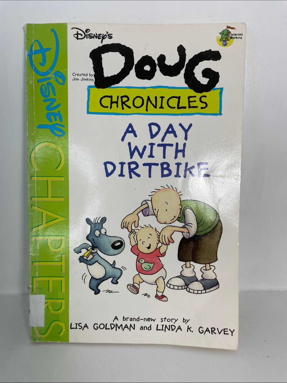 Disney Doug Chronicles A Day With Dirtbike - paperback book White/Green/Blue